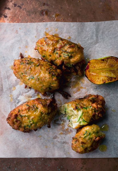 NOPI Courgette and Manouri Fritters