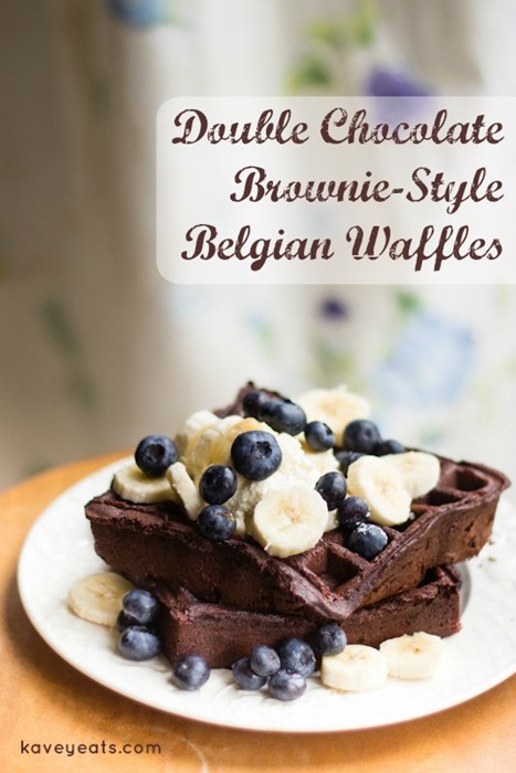 Double Chocolate Brownie-Style Waffles - Kavey Eats (1)