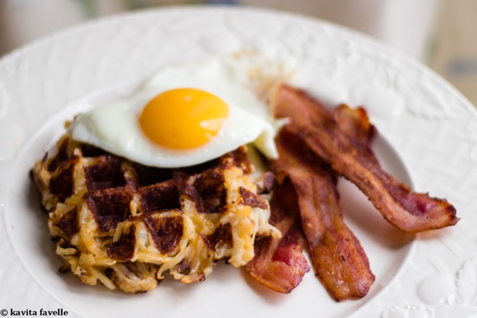 Parmesan Paprika Potato Waffles - Kavey Eats-8254