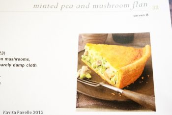 Pea Mushroom Mint Flan