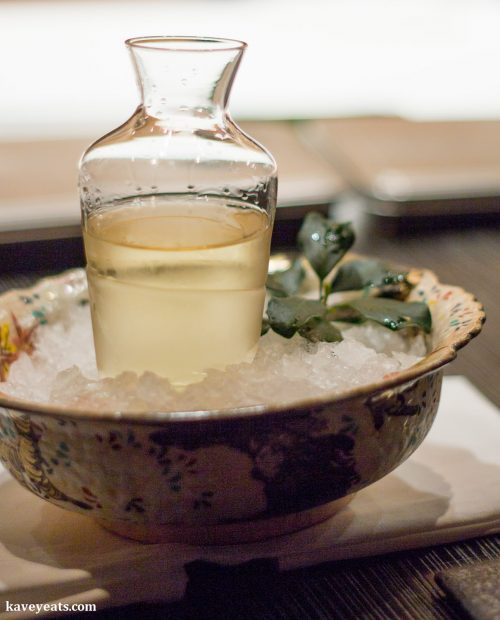 Sake served over ice