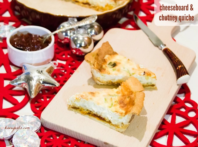 Cheeseboard & Chutney Quiche from Kavey Eats