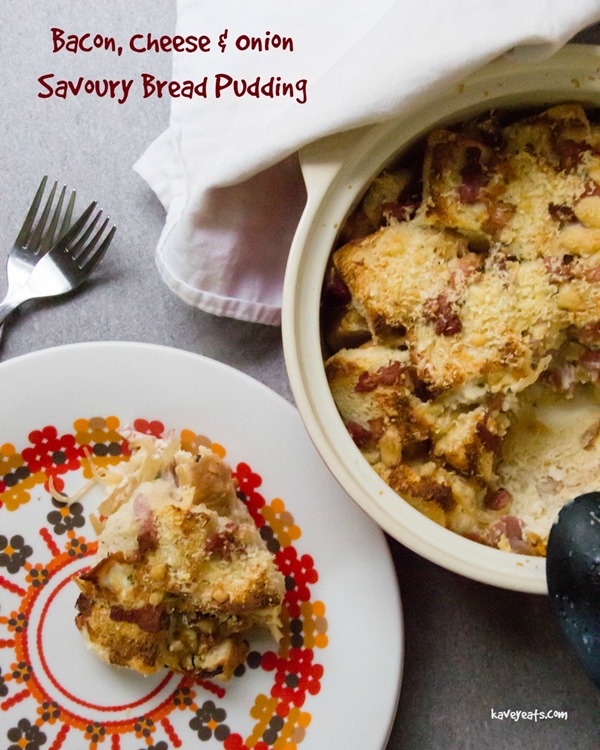 Bacon Cheese Onion Bread Pudding by Kavey Eats (c) Kavita Favelle (1)