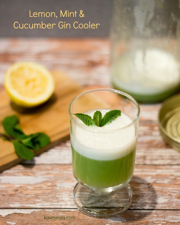 Lemon Mint & Cucumber Gin Cooler on Kavey Eats (Kavita Favelle) - 1