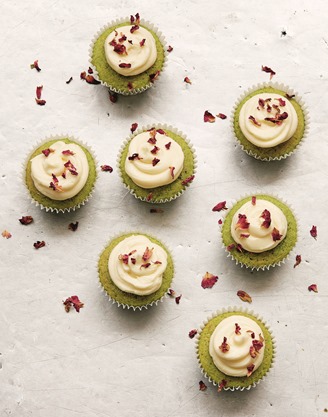 Pea and Mint Cupcakes with Rose Water Buttercream 2