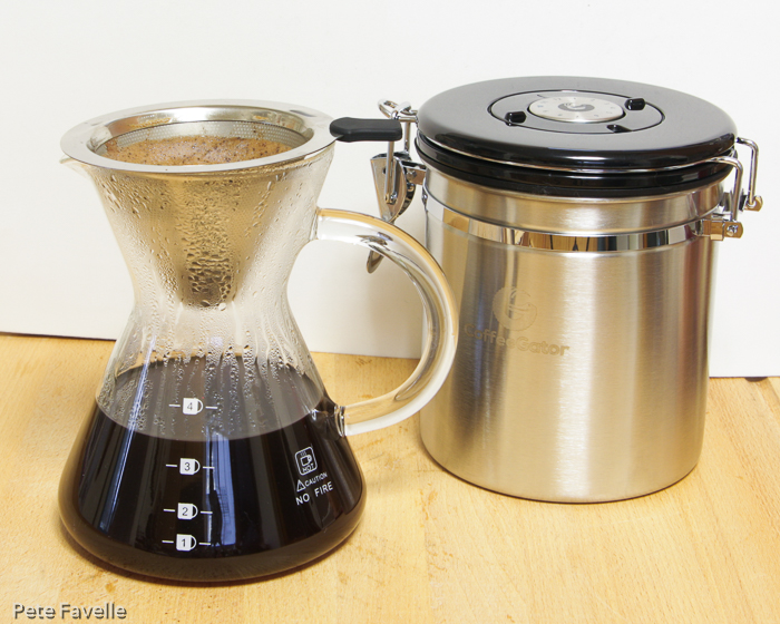 Kavey Eats » Coffee Gator's Pour Over Coffee Brewer & Canister