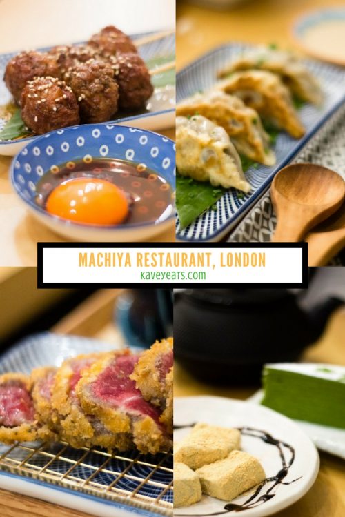 Machiya Japanese Restaurant in London, a review on Kavey Eats