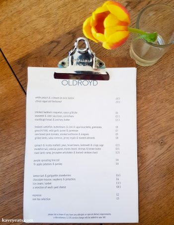 Review of lunch at Oldroyd London restaurant on Kavey Eats