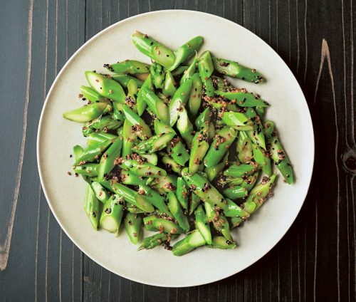 Asparagus with Sesame-Vinegar Dressing from Japan: The Cookbook by Nancy Singleton Hachisu