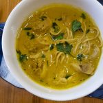 Recipe for Chiang Mai Curried Noodle Soup with Chicken (Khao Soi Gai)