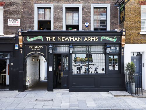 A review of Truman's Brewery Newman Arms pub menu