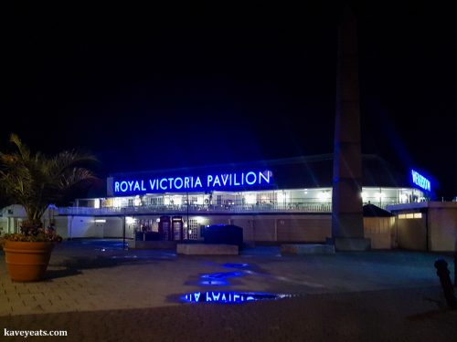 Night shot of Royal Victoria Pavilion in Ramsgate