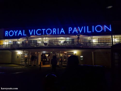 Night shot of Royal Victoria Pavilion in Ramsgate