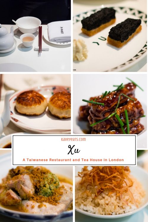 Selection of dishes at Xu Taiwanese restaurant in central London