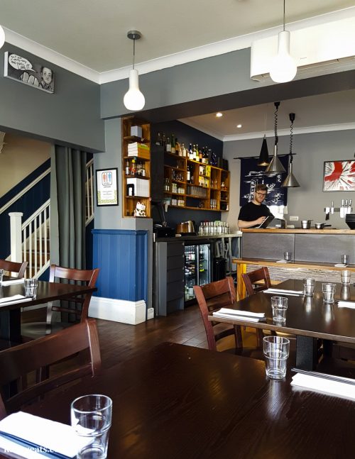 Interior of Koj Cheltenham Japanese Restaurant - Japanese Food, Cocktails & Whisky in the heart of historic Cheltenham, Gloucestershire