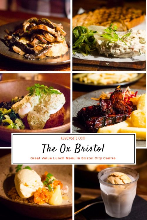 Collage of different dishes at The Ox, Bristol