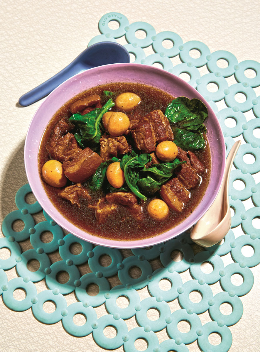 Kai Pa Lo (Braised Pork, Eggs and Kale) - a delicious Thai dish, recipe from Kay Plunkett-Hogge's cookbook, Baan: Recipes and Stories from my Thai Home