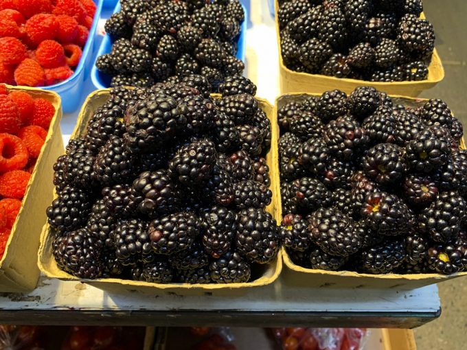 Blackberries at Vancouver Farmers Market