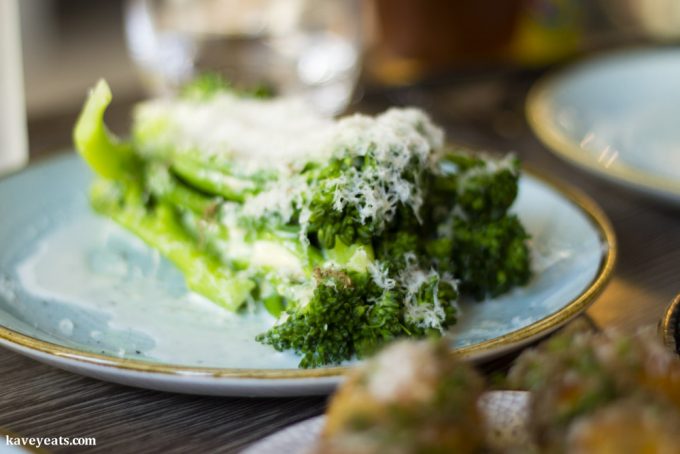 Tenderstem Broccoli with Garlic and Parmesan at The Gaff in Abergavenny