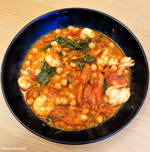 Fish, Chickpea & Spinach Stew