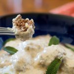 Homecooked Meat and bulgur balls in yoghurt (kibbeh labaniyya)