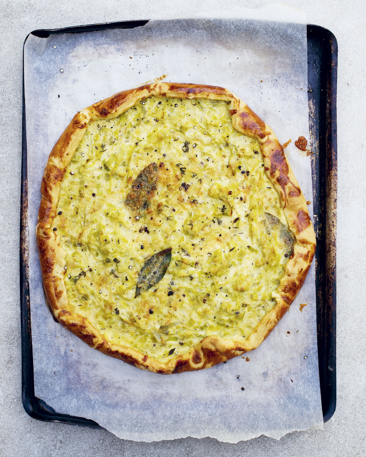 Lemon Thyme and Leek Tart