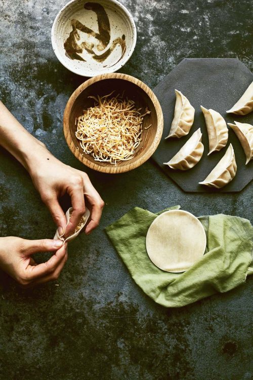 Cheese and Onion Gyoza