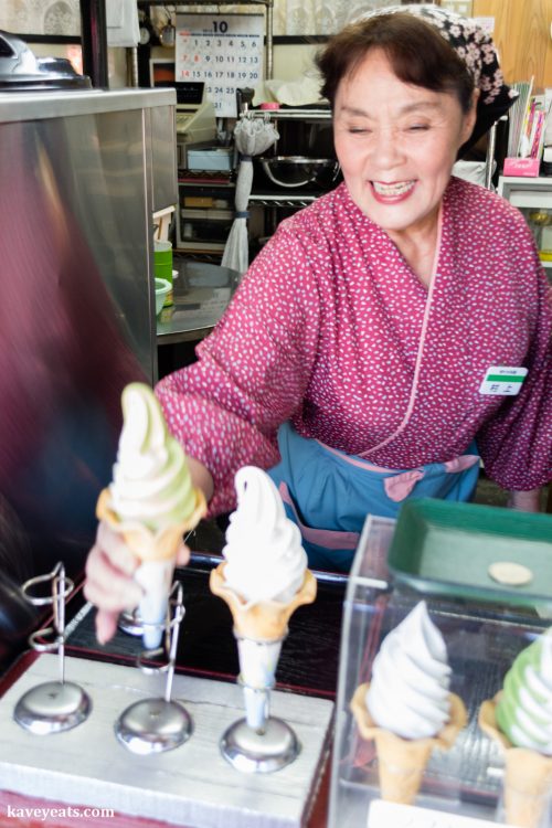 Ice cream vendor in Japan