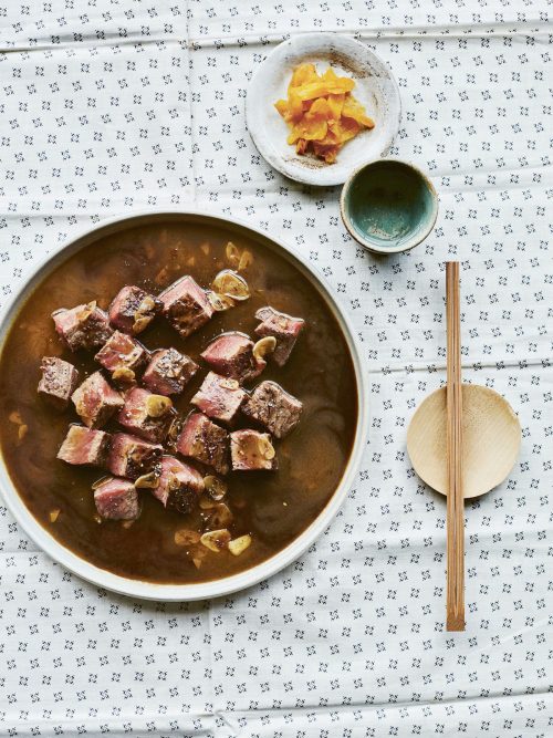 Japanese Pepper Steak with Garlic Soy Sauce Butter