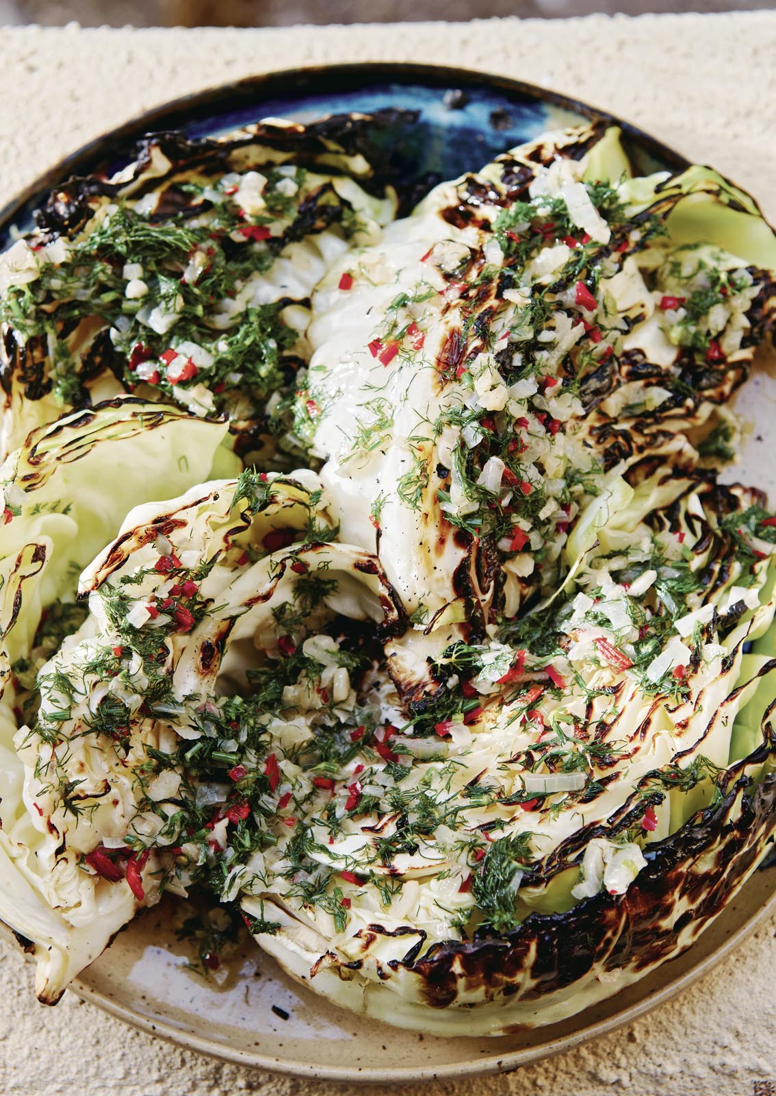 Grilled Cabbage with Chilli Garlic Butter
