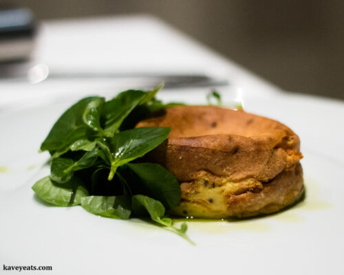 Twice Baked Cheese Souffle at Fig Restaurant
