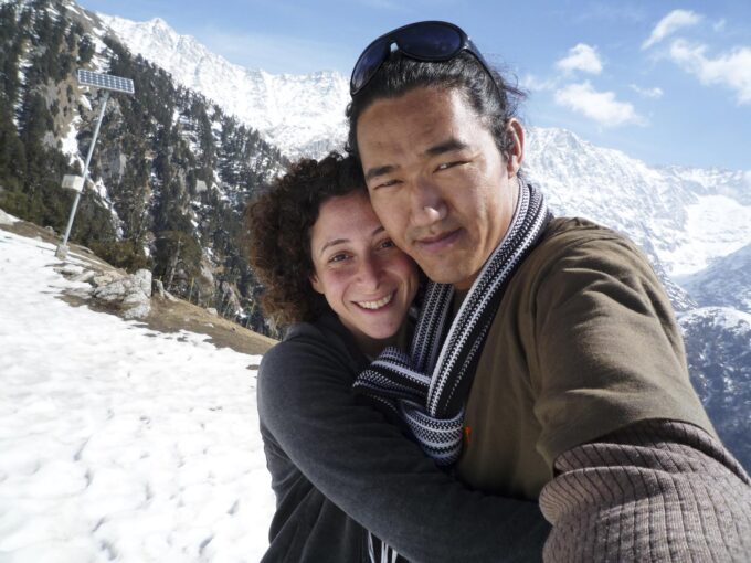Julie and Yeshi in the Tibetan Mountains