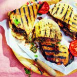 Griddled pita stuffed with sumac-spiced meat