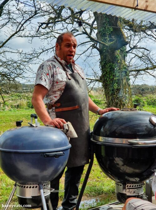 Talking about different BBQ models - Marcus Bawdon's Country Wood Smoke UK BBQ School (Kavey Eats)