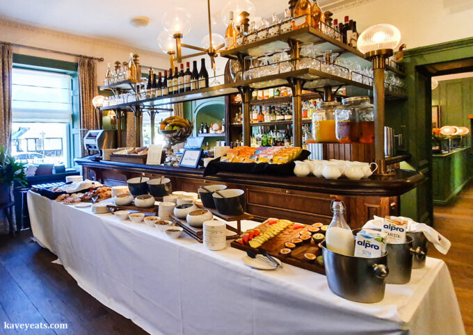 Continental breakfast buffet at Hotel Indigo Bath