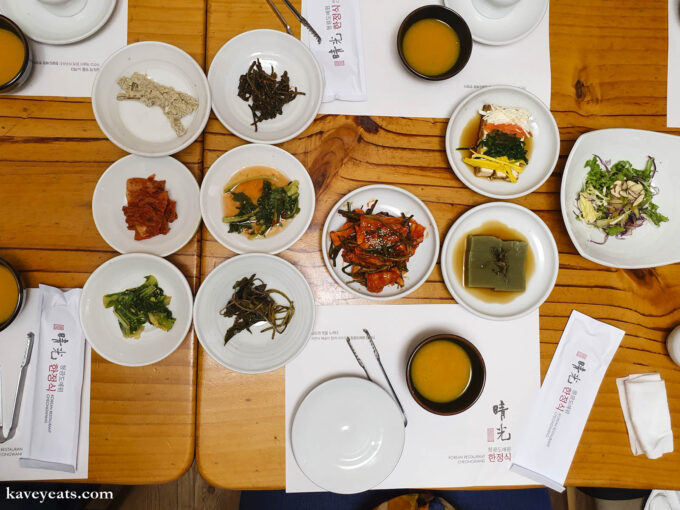 Part of the green tea set meal at Cheong Gwang Ceramics Garden Restaurant in Boseong, South Korea