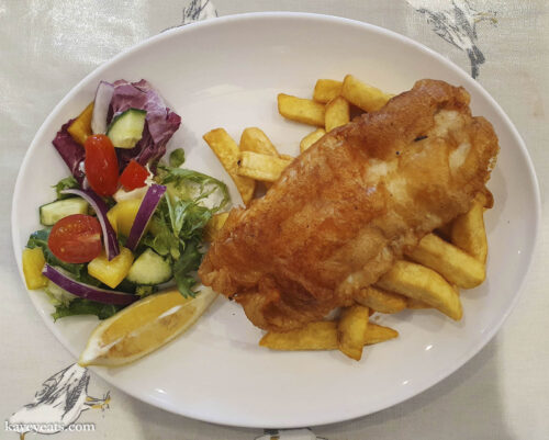 Fish and chips at Lochindaal Seafood Kitchen