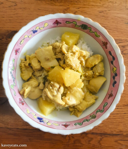 Indonesian Chicken Curry and Pineapple (Gulai Ayam Nanas)