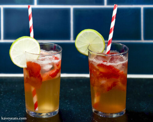 Lime Soda with Strawberries